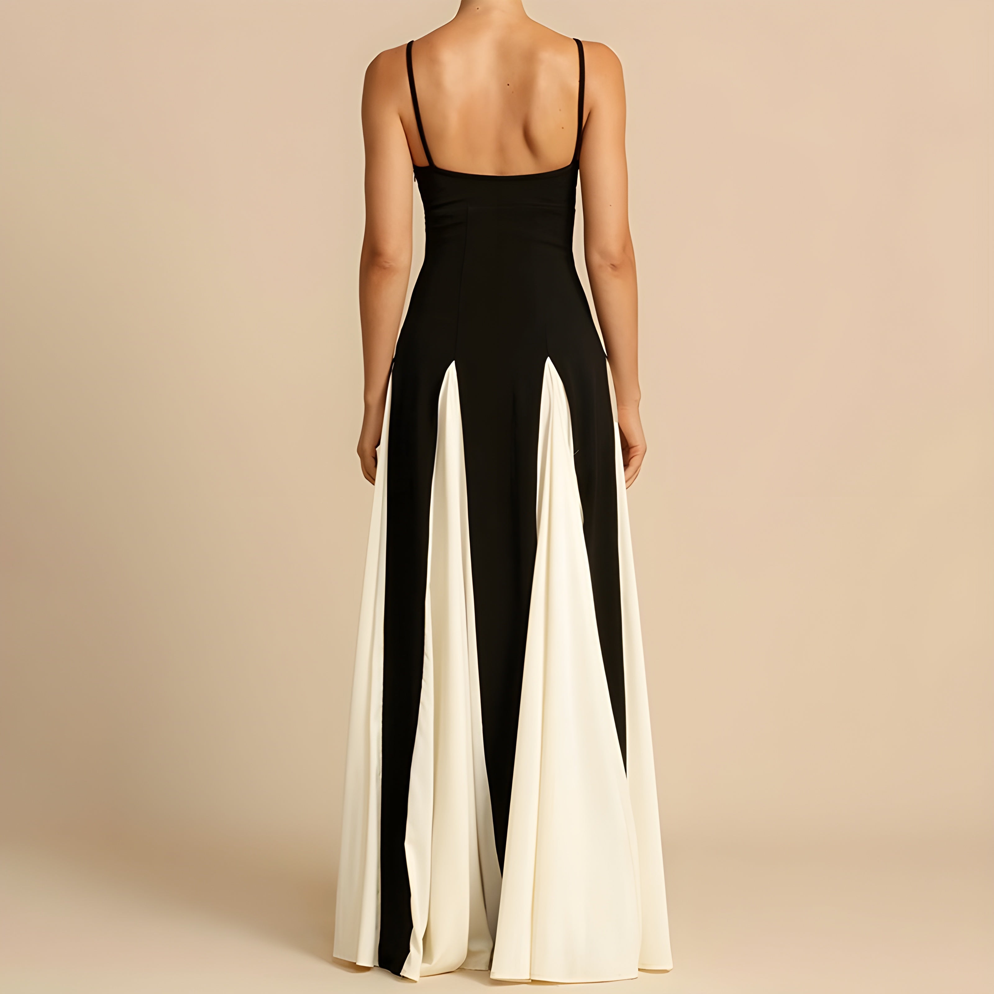 Chic Color-Block Sling Dress